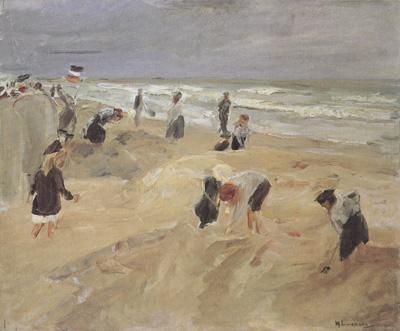 Max Liebermann Beach Seach Scene at Nordwijk (nn02) France oil painting art